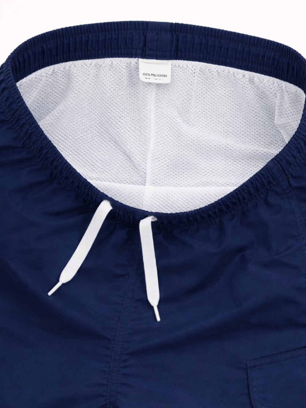 Men Swim Shorts, Swimming Trunks, 3 Pocket Cargo Swimwear, Navy - Picture 4 of 5